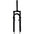 shaqraa 27.5 Inch Threadless Suspension Heavy Fork of Column Pipe 38.10 mm Steel Mountain Bike Bicycle Fork (Black 38.1 mm)