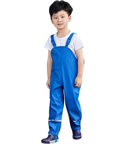 Fewlby Tuta Impermeabile Bambina - Giacca Antipioggia & Pantaloni Impermeabili 2 Pezzi Set, Tuta Pioggia Bambino Mantellina Impermeabile con cappuccio Pantaloni Antipioggia, 1-2 anni