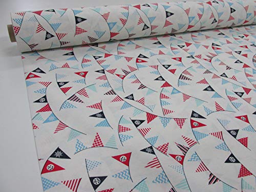 Confección Saymi - Tela olona Stampata, RIF. Altea, Doppia Larghezza 2,80 Metri. 2,45x2,80m