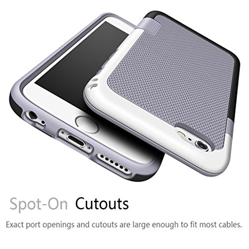 iPhone 6   6s Funda -  Ultra Hybrid  HanLuckyStars Funda Carcasa Case TPU Matte Shell Exact Bumper Tope Shock Protecci  n Gota Anti-Ara  azos   Choque Absorci  n Borrar Espalda para Apple iPhone 6   6s 4 7   Gris 