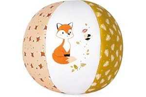 KALOO - Mein Babyball mit Fuchs - 10 cm - Babyspielzeug - Weicher Ball mit Bildern für Kinder - Fördert Feinmotorik und Vorstellungskraft. Ab 6 Monate, K221500