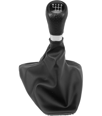 Funda Para Palanca De Cambios De BMW Serie 3 E90/E91/E92/E93 (2005-2013) - Cuero Sintético Negro Con Triple Costura
