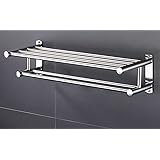 Zeller 18422 Toallero de Pared, Bambú, Plateado, 51x24x18 cm ...