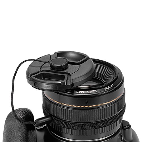 Neewer   58mm Kit d Accessoires pour Appareil Photo Canon Rebel T5i T4i T3i T3 T2i T1i XT XTi XSi SL1 Canon EOS 700D 650D 600D 550D 500D 450D 400D 350D 300D 1100D 1000D 100D 60D Kit Comprend 5 Etuis Housse de Protection pour Cam  ra Objectif 58MM   5 Lass Longues pour Bouchon d Objectif   1 Chiffon Microfibre de Nettoyage
