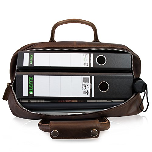 SID   VAIN   Laptoptasche BRIGHTON - Herren Notebooktasche XL gro   Ledertasche 15 4 Zoll Laptop file Extra-Abtrennung - Businesstasche im Vintage-Loo