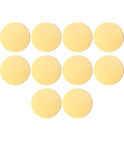 HPB62 Disques Métalliques Disques Laiton Ronds HPB62 - Lot De 4 | 0.39 à 7.87 Épaisseur 0.5-3mm | Pour Bijouterie Et Estampage Métal Desherbant Total Puissant