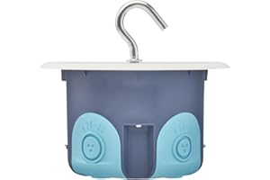 DEBFLEX - Boîte luminaire Stopaire point de centre Ø67/P50 avec crochet - Gris/Bleu