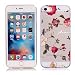 Produktbild iPhone 5 5S SE Hülle, E-Unicorn Handyhülle Apple iPhone 5 5S SE Hülle Transparent mit Muster Blumen Rose Silikon Durchsichtig Tasche Ultra Slim Dünn TPU Bumper Schutzhülle Stoßfest Hochwertigem Zubehör Set Etui Schale Back Case Cover Rückseite