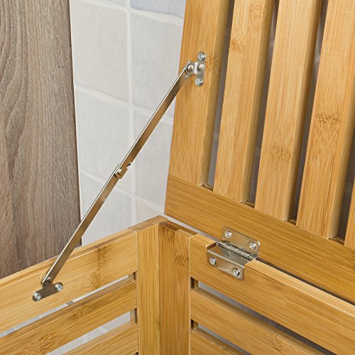SoBuy® Wäschetruhe,Wäschekorb,Wäschebox, Wäschesammler Wäschetonne,mit Deckel, Natur, FSS48-N - 5