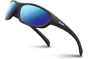 ‎RIVBOS RIVBOS Sonnenbrillen Fahrradbrille Radsportbrillen Sportbrille für damen herren Polarisierte TR90 Superleichtes Unzerbrechlicher Rahmen UV400 Wandern Laufen Golfen und Fischen RB832