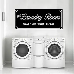 GADGETS WRAP Delicate Laundry Room Vinyl Wall Sticker for Laundry Room Decor Decal Commercial Sticker