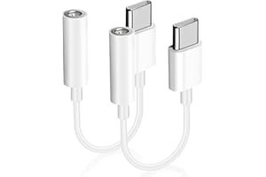 BINGKELE 2 Pack USB C to 3.5mm Jack Adapter,Type C to Headphone Aux Adapter, Aux to USB C Earphone Adapter Compatible with iPhone 16/15 Pro/Pro Max,Samsung Galaxy S24/S23/S22/S21Ultra,and More Type C Devices