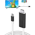 SYOSI Portable Switch Dock - USB Type C to HDMI Conversion Cable for TV Docking Mode on Switch, Steam Deck, Samsung Dex Station, and S21/S20/Note20/TabS7 4K for Travel (BlackWhite)