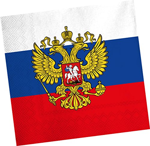 Preisvergleich Produktbild 20 Servietten * RUSSLAND * für Party und Geburtstag von DH-Konzept / / Russia Party Set Napkins Papierservietten