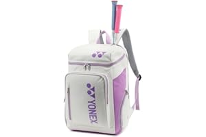 YONEX Sac à dos de sport de grande capacité, sac à raquettes multi-compartiments pour badminton et tennis, compartiment séparé pour chaussures.