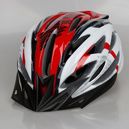 Matry-015 225g Ultra Light Weight - Light Weight Cycle Helmet for Bike Riding Safety – Adult Bike Helmet with Detachable Visor and Liner in Medium Size (57-62cm) Integrally Molded EPS Bike Helmet ( Color : Red )