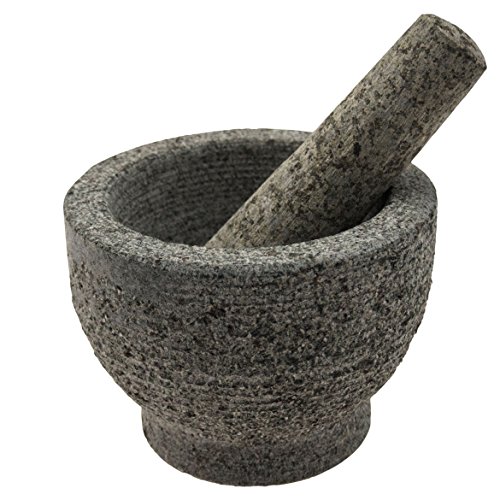 Mörser Set massiv aus Gewürzmörser mit Stößel (Schlegel) aus Granit - 3