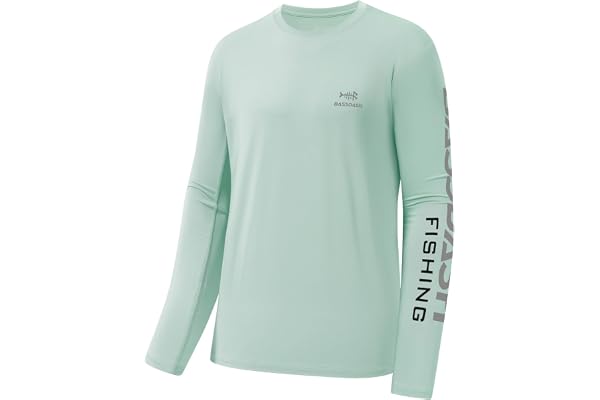 Bassdash T-Shirts de pêche pour Hommes Protection Solaire UV UPF 50+ T-Shirt à Manches Longues
