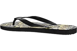 VERSACE JEANS COUTURE Herren Logo Couture Zehentrenner Black