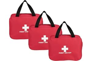 AOUTACC Lot de 3 Trousses de Premiers Secours Vides en Nylon, Compactes et Légères, pour Les Urgences à la Maison, Bureau, dans la Voiture, Plein Air, sur un Bateau, Camping, Randonnée (sac uniquement)