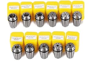 HOMDMARKET 11 Piezas de precisión superior ER16 Pinzas CNC Torno Chuck herramienta de fresado y Soporte para 1-10MM