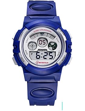 Kind] Digitaluhren,Wasserdicht Multifunktion Leuchtend Laufen Bewegung Studenten sehen Pin buckle armband-L