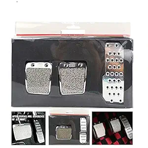 Car Sports Styling Racing 3Pcs Pedals Kits Universal Manual Brake Pedals Foot Rest Auto (GREY)