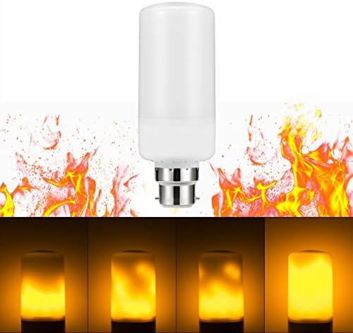 LED Flame Effect Fire B22 Light Bulbs,Techgomade 3 Modes Creative with Flickering Emulation Lamps,Simulated Nature Fire in Antique Lantern Atmosphere for Holiday Hotel/ Bars/ Home Decoration/Party /Christmas Decoration Lights