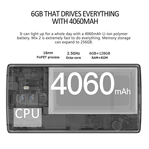 Handy ohne Vertrag,DOOGEE MIX 2 Dual SIM Guenstig Smartphone mit 4G Android 7.1,5.99 Zoll FHD Display 6GB+64GB RAM,Helio P25 Prozessor,8.0MP Dual Front Kameras,13MP+16MP Quad-Kameras,4060mAh handys,USB Type-C,Face Unlock-Gold