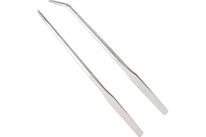 ABMRO Pince à épiler droite et courbe, ensemble d'outils de pince à épiler pour plantes aquatiques pour aquariums et terrariums, garder des animaux