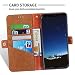 Produktbild IDOOLS Samsung Galaxy A8 2018 Hülle, Handyhülle Samsung Galaxy A5 2018 Case Cover Tasche Brieftasche Flip Hülle im Bookstyle Schale Ledertasche Schutzhülle Für Samsung Galaxy A5 2018 - Braun