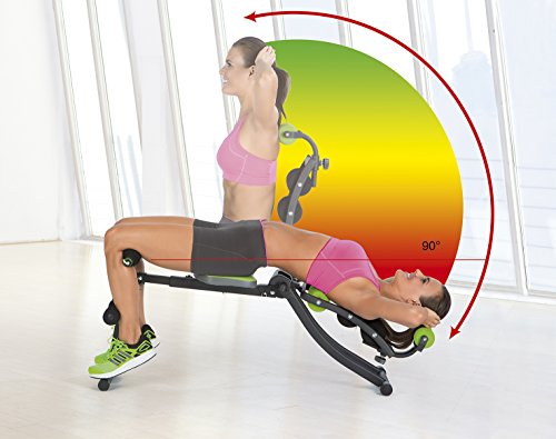 VITALmaxx 00162 Swingmaxx Fitnesstrainer 6 in 1 | Trainiert Bauchmuskeln, Rücken, Bizeps, Trizeps & Schultern | Platzsparend Verstaubar | Schwarz-Grün - 8