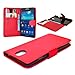 Produktbild High Value Samsung Note3 Red-Schlag-Mappen PU Ledertasche mit zwei Kartensteckplätze für Samsung Note3