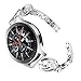Produktbild Altsommer für Samsung Galaxy Watch 46mm22mm Armband Luxus Edelstahl Sterne Muster Edelstahl Armbände mit Schließe,mit Schnellverschluss Replacement Bnad für Damen Herren (Silver)