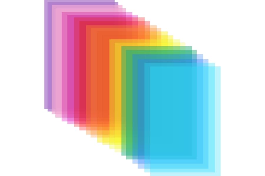 20PCS Dyslexia Overlays A4 Coloured Overlays for Dyslexia 10 Colors Overlays for Reading Dyslexia for Adults Children ADHD Reduce Visual Stress