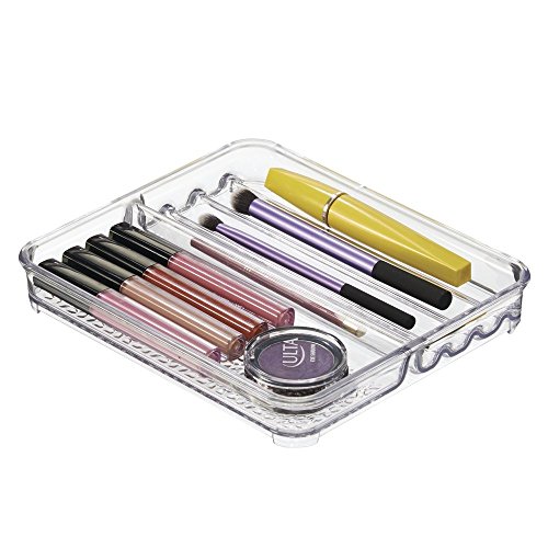 mDesign Kosmetik-Organizer Ablage für Waschtisch/Schrank für Makeup-Pinsel, Eyeliner, Pflegeprodukte - Durchsichtig