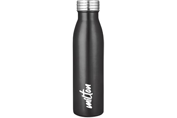 MILTON Breeze 750 Stainless Steel Water Bottle 730 ml, Single Walled, ISI Certified I Leak Proof Lid, Rust Proof I For School