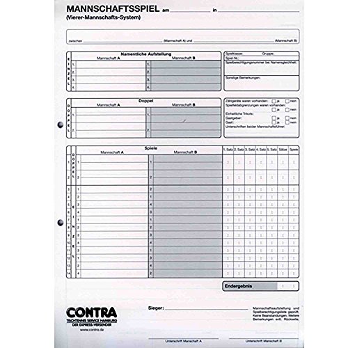 Preisvergleich Produktbild Spielblock WTTV 2 Doppel / 12 Einzel