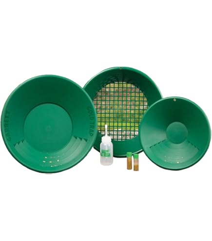 Goldwaschpfanne Set Aus Kunststoff - 35 Cm Goldwannenbecken Mit Zubehör Für Goldsucher