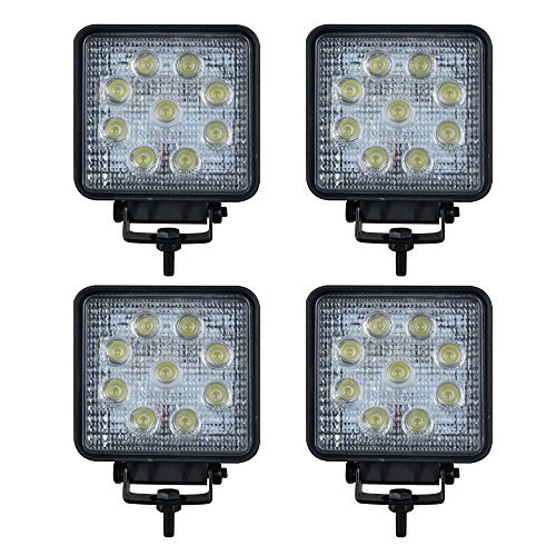 4 X LED 27W Offroad Flutlicht Reflektor Scheinwerfer Arbeitslicht SUV, UTV, ATV Arbeitsscheinwerfer Zusatzscheinwerfer Offroad Scheinwerfer 12V 24V Rückfahrscheinwerfer [Energieklasse A+]