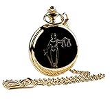 Gesetz gesetzlichen Gold Taschenuhr Waage der Gerechtigkeit Luxus Geschenk für Anwalt Anwalt Judge