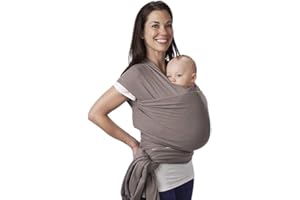 Boba Baby Wrap Carrier – Original Baby Sling Carrier for Newborns (7–35 lbs), Soft, Secure, Hands-Free & Ergonomic, Ideal for Comfortable Bonding, New Parents (Grey)