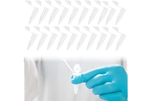 PSOWQ 20 Pezzi Tubo per Centrifuga,Plastica Centrifuga Provetta, Capsule vuote, provette Eppendorf, recipienti di Reazione, Capsule in Tessuto, provette da centrifuga Trasparenti-1,5 ml