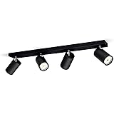 Philips LED Kosipo, Lampadario a Faretti, 4 Punti Luce, Attacco GU10, 10W, Nero