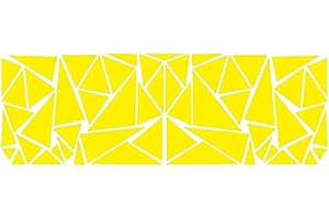 VUIUYOIES Adesivo laterale per auto con triangoli impermeabili Durevolezza di lunga durata Nessun adesivo per auto con grafica triangolare in PVC sbiadito rimovibile, giallo brillante