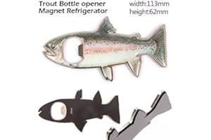 KAXILU Rainbow Trout Magnetic Bottle Opener Novelty Fishing Gift Tools