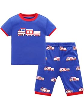 Hugbug Jungen Schlafanzug kurz mit Lastwagen 2-7 Jahre