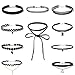 Produktbild Familizo Halskette / Halsband-Set, Choker, Punk- / Gothic-Stil, aus Samt, elastisch, 10 Stück