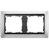 CABLEPELADO Compact frame for 2 Simon 82 elements | 2-element frame and racks | &lrm;82824-33 | Suitable for surface and recessed