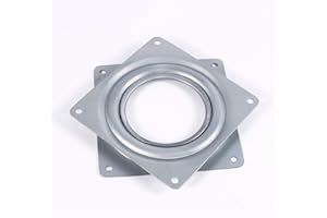Drehscheibe Drehteller Sitzdrehbasis 360° Drehbarer Lazy Susan Lager Drehender Galvanisierter Stahl für Küchen-Zähler-Kabinette TV-Schreibtisch Turntable Bearing (Silber 4 Zoll dünn)